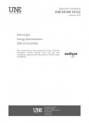 Natural gas - Energy determination (ISO 15112:2018)