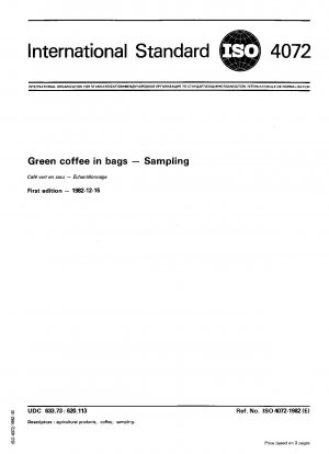 Green coffee in bags; Sampling