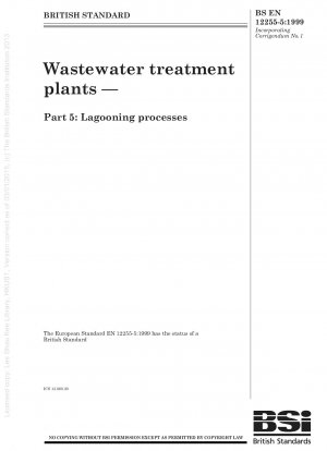 Wastewater treatment plants. Lagooning processes