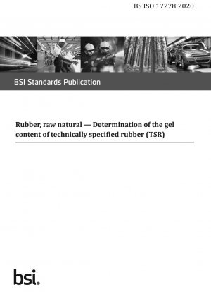 Rubber, raw natural. Determination of the gel content of technically specified rubber (TSR)