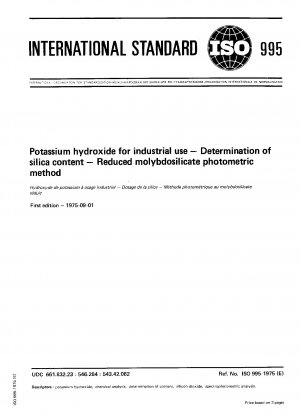 Potassium hydroxide for industrial use; Determination of silica content; Reduced molybdosilicate photometric method