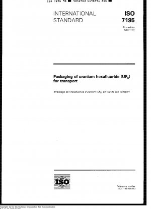 Packaging of uranium hexafluoride (UF<(Index)6>) for transport