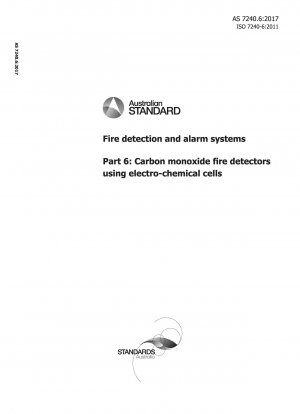 Fire detection and alarm systems, Part 6: Carbon monoxide fire detectors using electro-chemical cells