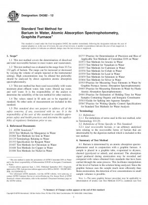 Standard Test Method for  Barium in Water, Atomic Absorption Spectrophotometry, Graphite   Furnace