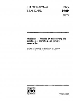 Fluorspar - Method of determining the precision of sampling and sample preparation