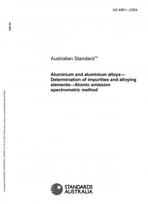 Aluminium and aluminium alloys - Determination of impurities and alloying elements - Atomic emission spectrometric method