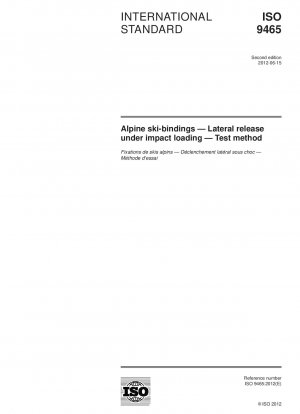 Alpine ski-bindings - Lateral release under impact loading - Test method